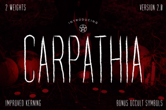 Carpathia: A Spooky Display Font for Crafters