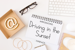 Driving in the Sunset Font for Editorial Design